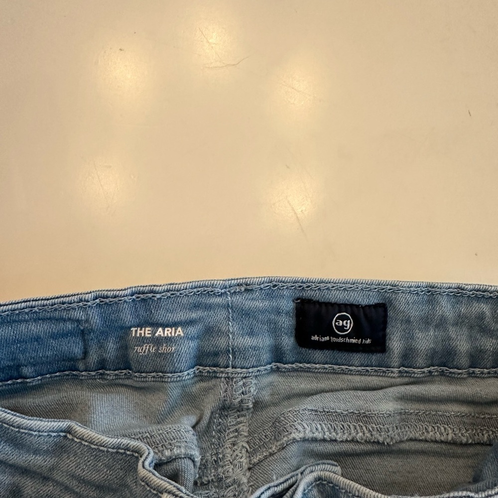 AG kids Girls denim shorts with ruffle hem. Size 12 - Picture 3 of 3